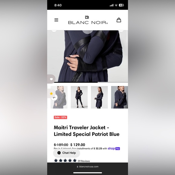 Maitri Traveler Jacket - Limited Special Patriot Blue -blanc noir jacket hoodie - Picture 6 of 12